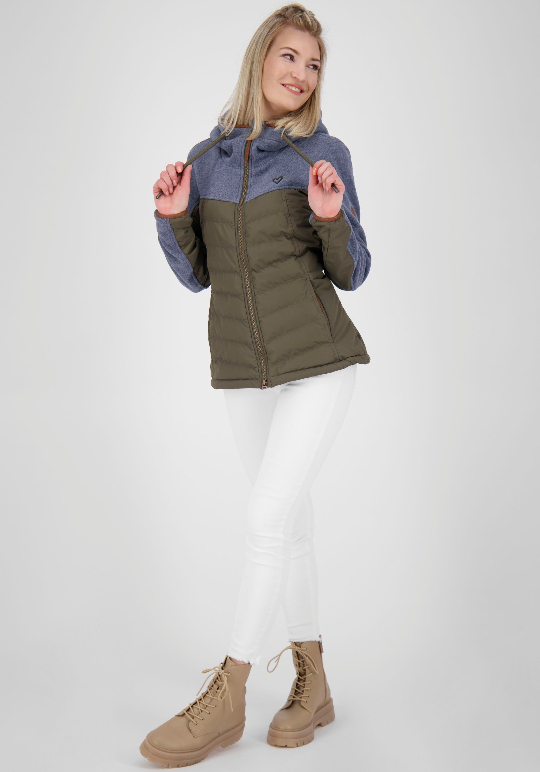 sportive Outdoorjacke Kapuze angesagtem im mit Materialmix Kickin ColbieAK blue A & Übergangsjacke Alife