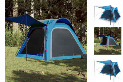 vidaXL Vorzelt Campingzelt 4 Personen Blau 240x221x160 cm 185T Taft