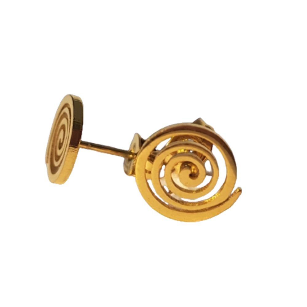 Edelstahl gold BUNGSA Ohrring-Set aus Ohrschmuck Stück), 2-tlg), Ohrringe Paar Ohrstecker (1 (2 Damen Spirale