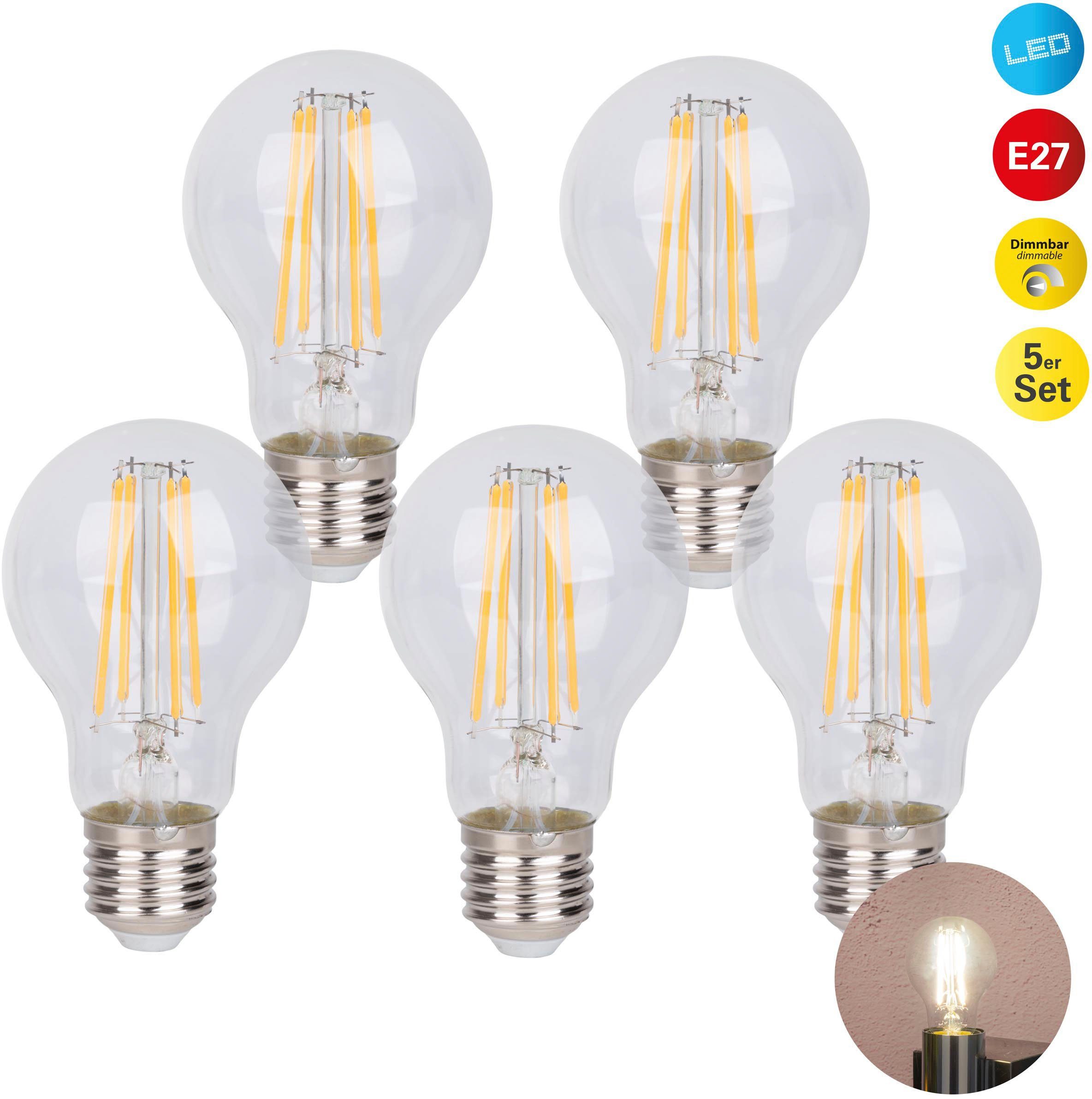 näve LED-Leuchtmittel Daffy, E27, 5 St., Warmweiß, 5er Set