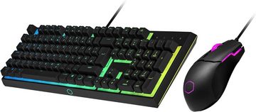 COOLER MASTER RGB Hintergrundbeleuchtung Tastatur- und Maus-Set, Mit DE Layout QWERTZ, 26 Anti-Ghosting Tasten, On-Board-Steuerung