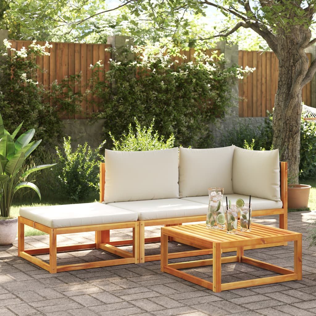vidaXL Loungesofa Gartensofa mit Kissen 2-Sitzer günstig online kaufen