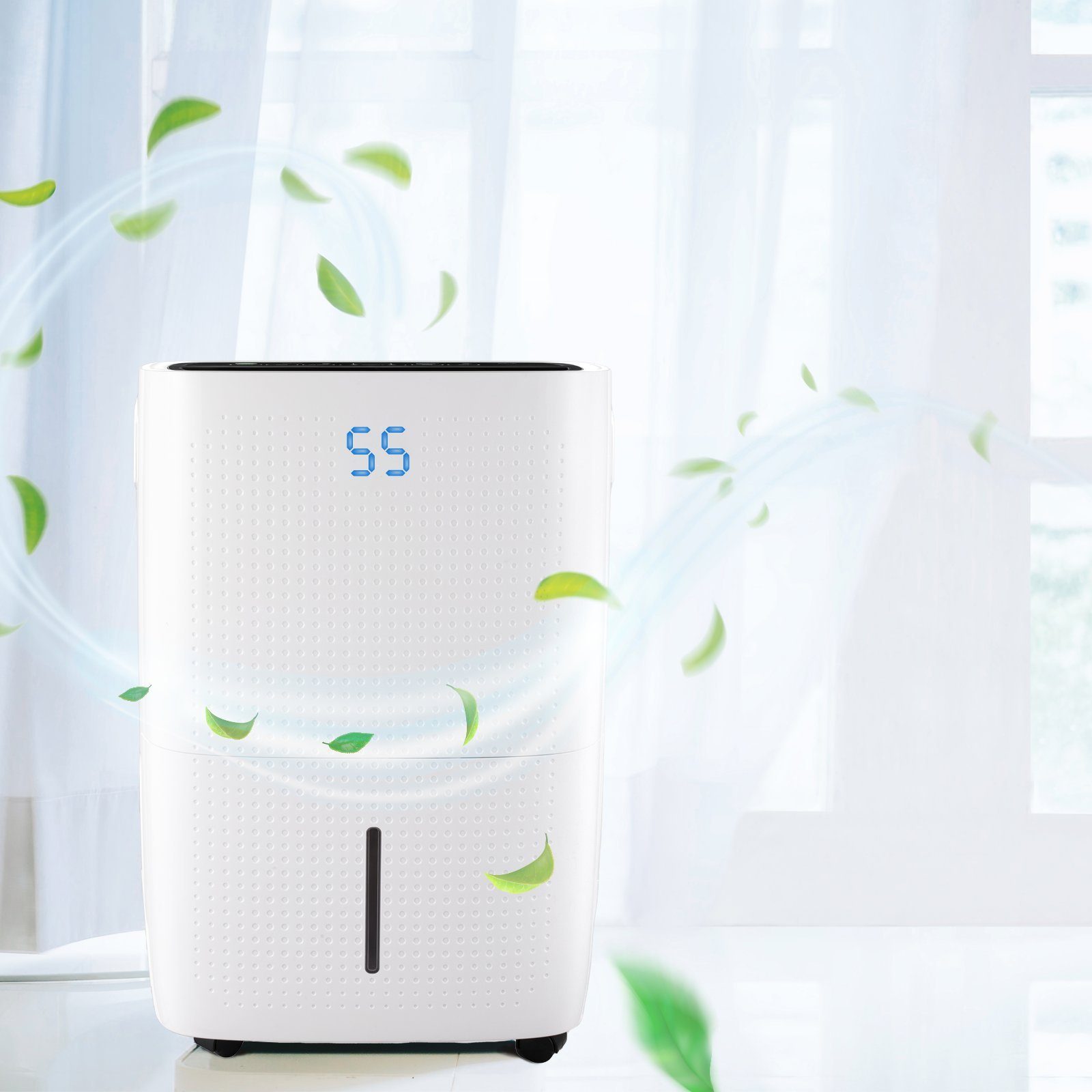VENDOMNIA Luftentfeuchter Luftentfeuchter 30-60L Bautrockner Raumentfeuchter Entfeuchtungsgerät, 2 Displays elektrisch Timer Auto-Modus
