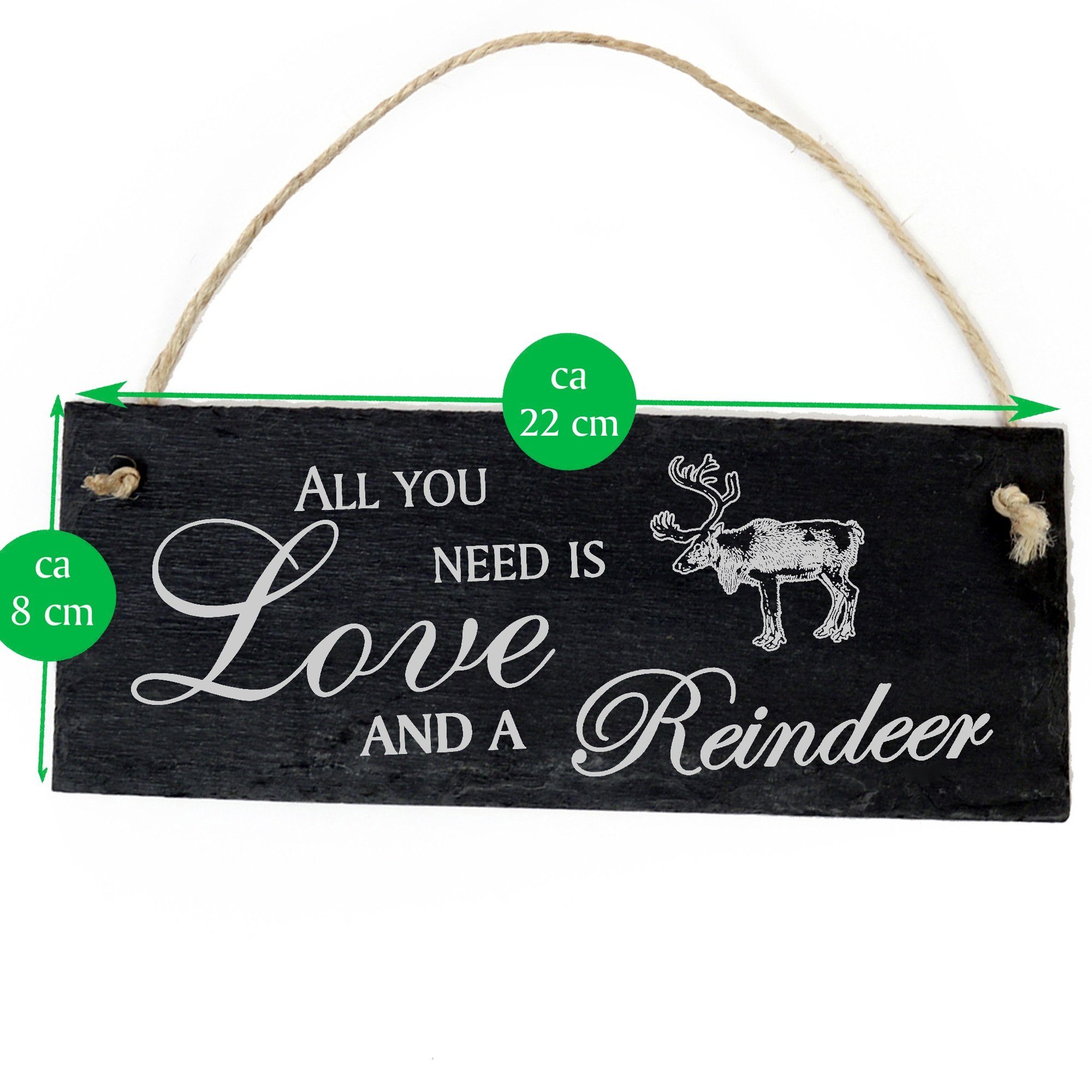 Love and 22x8cm Dekolando need Rentier All Hängedekoration is Reindeer you a