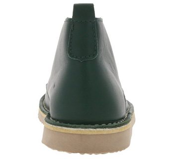 lamino lamino Echtleder Schnür-Schuhe wetterfeste Halb-Schuhe für Kinder Sneaker Dunkelgrün Schnürschuh