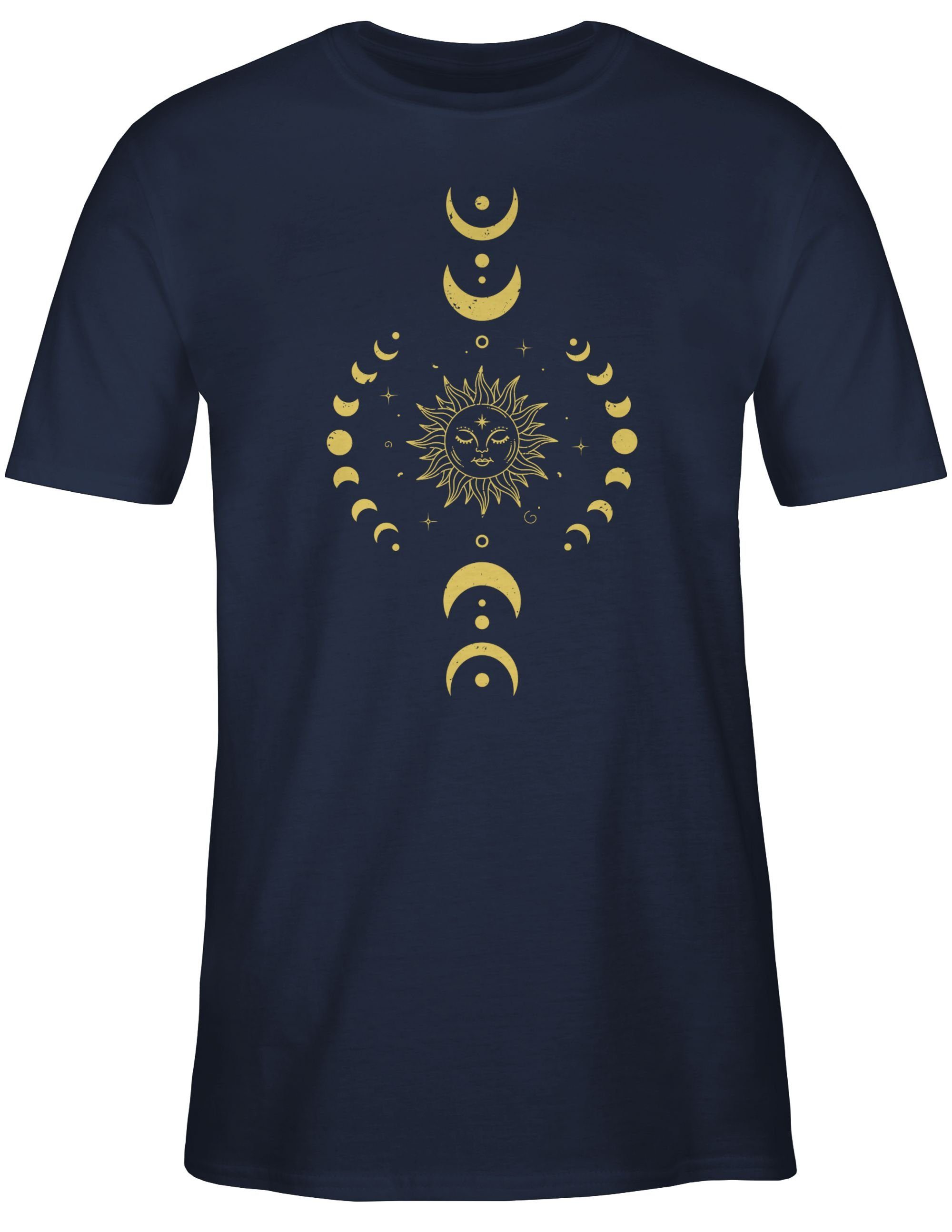 Blau Navy Shirtracer Chakra Namaste Yoga 03 Mandala T-Shirt Yoga