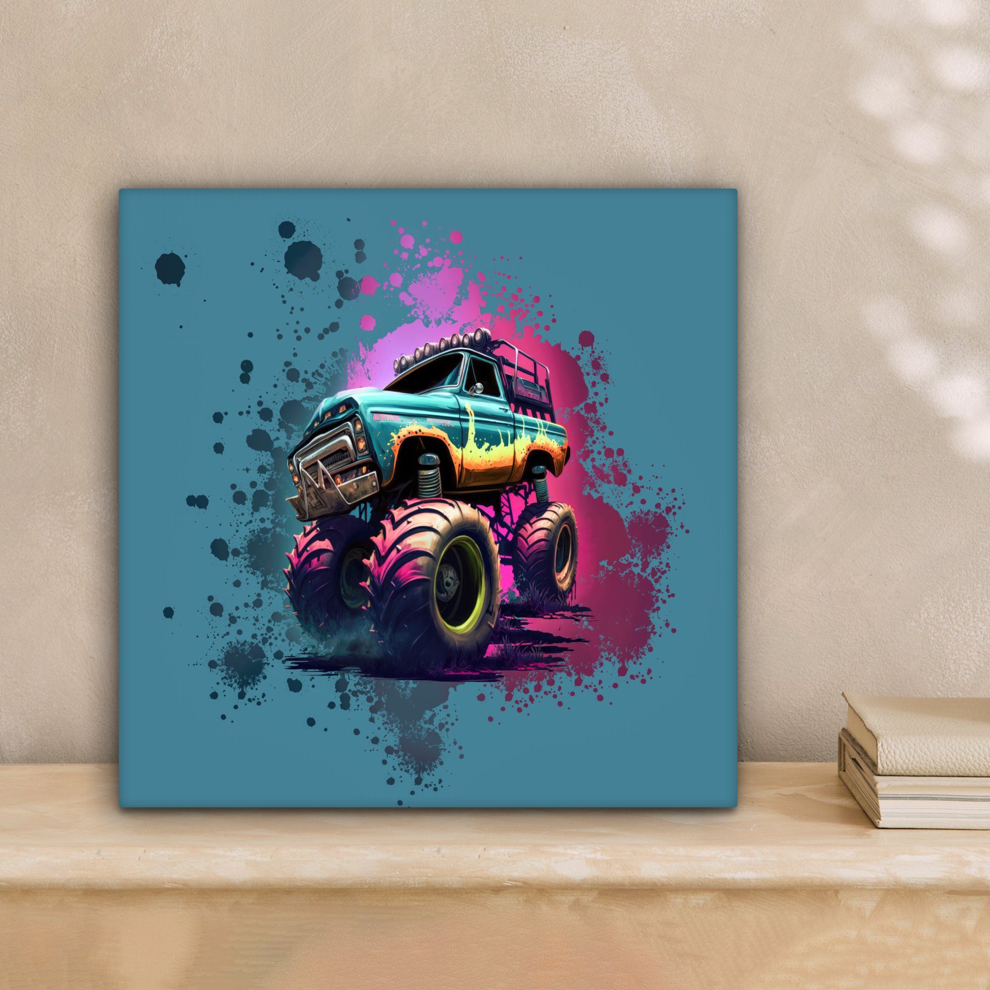 OneMillionCanvasses® Leinwandbild Monstertruck - Farbe - günstig online kaufen