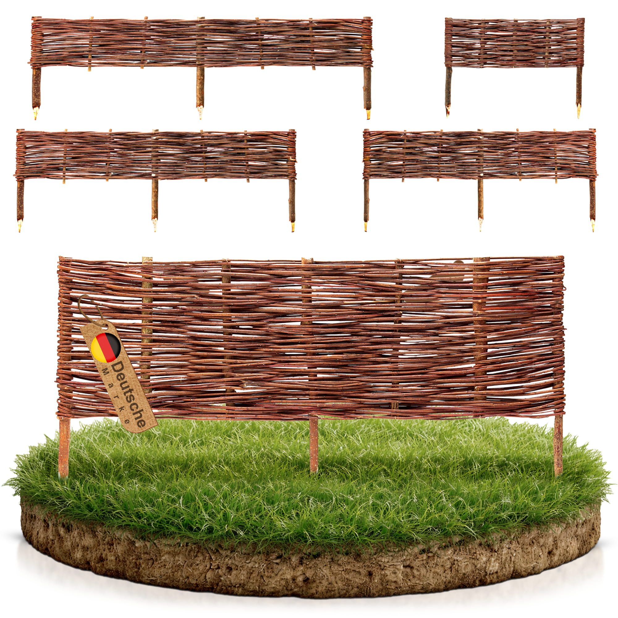 BooGardi Beetumrandung Beeteinfassung Weide, LxH: 60x10 cm, 5er Set, Beetbe günstig online kaufen