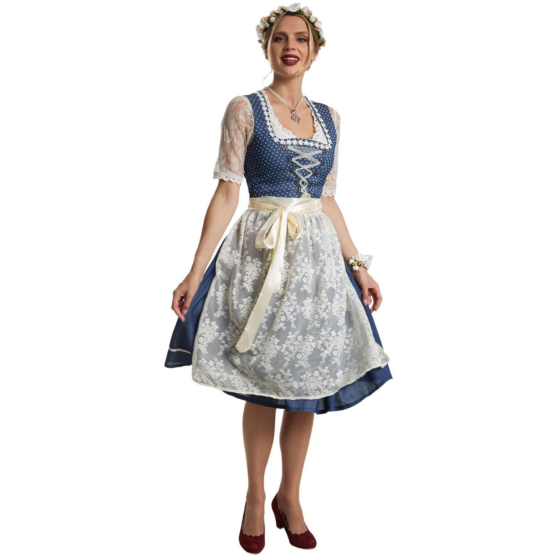 dressforfun Dirndl Frauenkostüm Midi-Dirndl Kleinwalsertal Modell 2