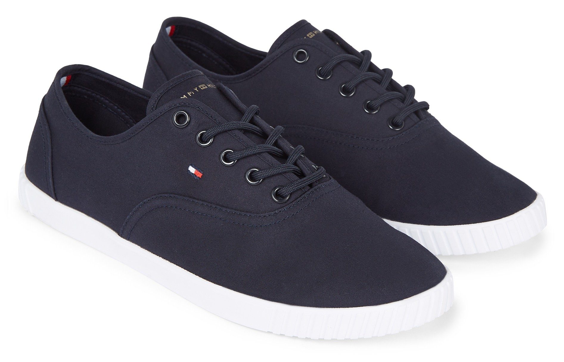 Tommy Hilfiger CANVAS LACE UP SNEAKER Кросівки in schmaler Form, Freizeitschuh, Halbschuh, Schnürschuh