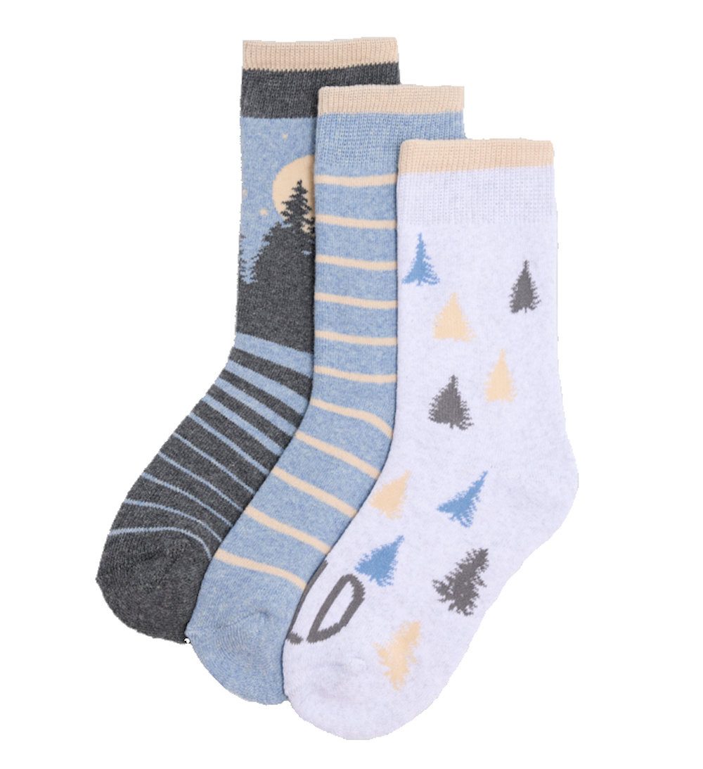 YSABEL MORA Thermosocken Ysabel Mora 3er Pack Jungen Thermosocken Socken Strümpfe Ringel Wald (3-Paar)