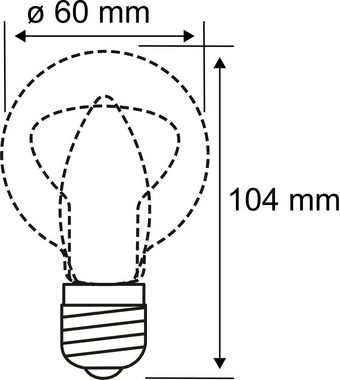 Paulmann LED-Leuchtmittel 4er Pack 4,5W E27 3step dimmbar klar, E27, 4 St., Warmweiß