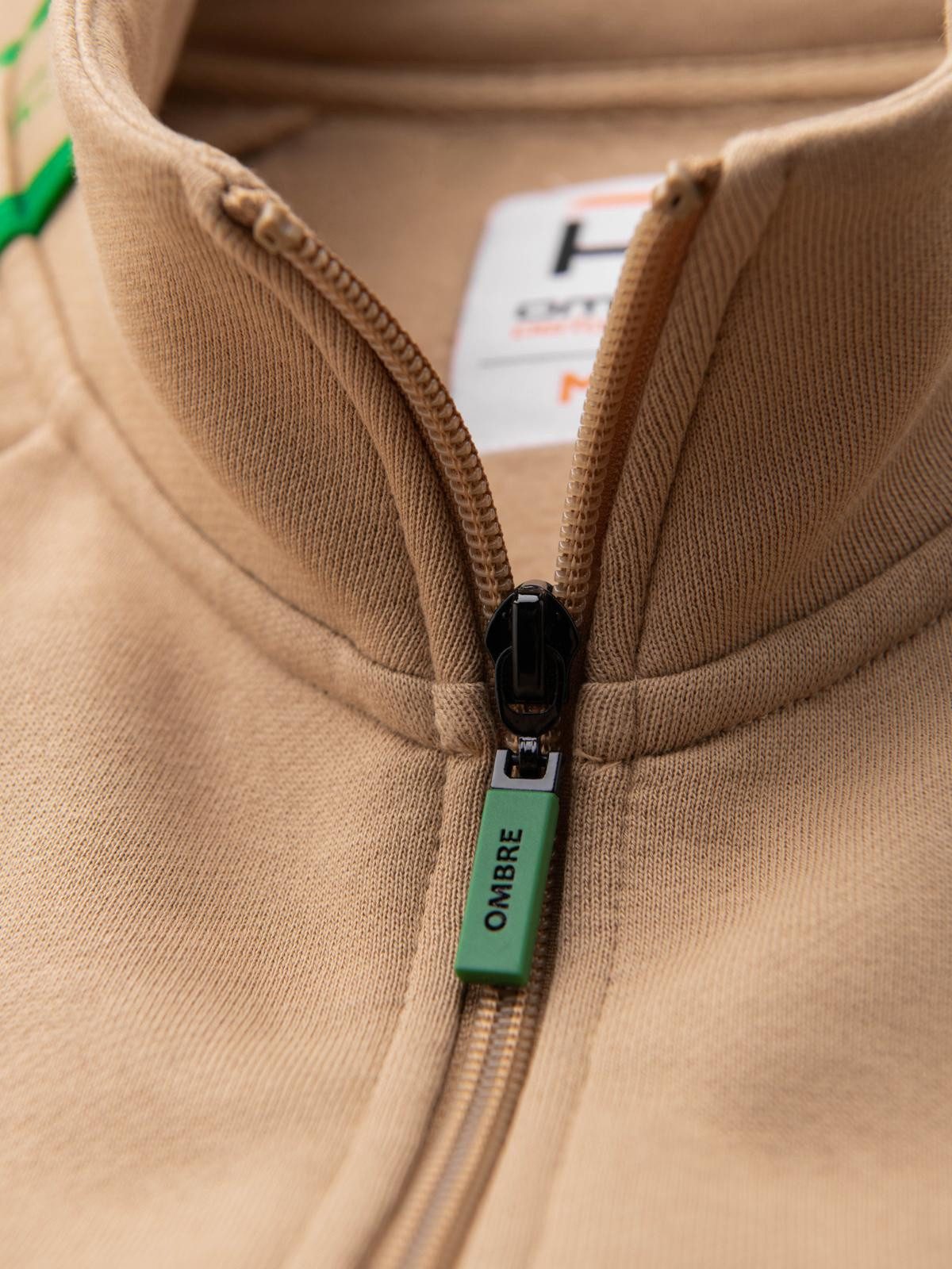 OMBRE Sweatjacke Herren-Sweatjacke mit Streifenbändern und hohem Stehkragen