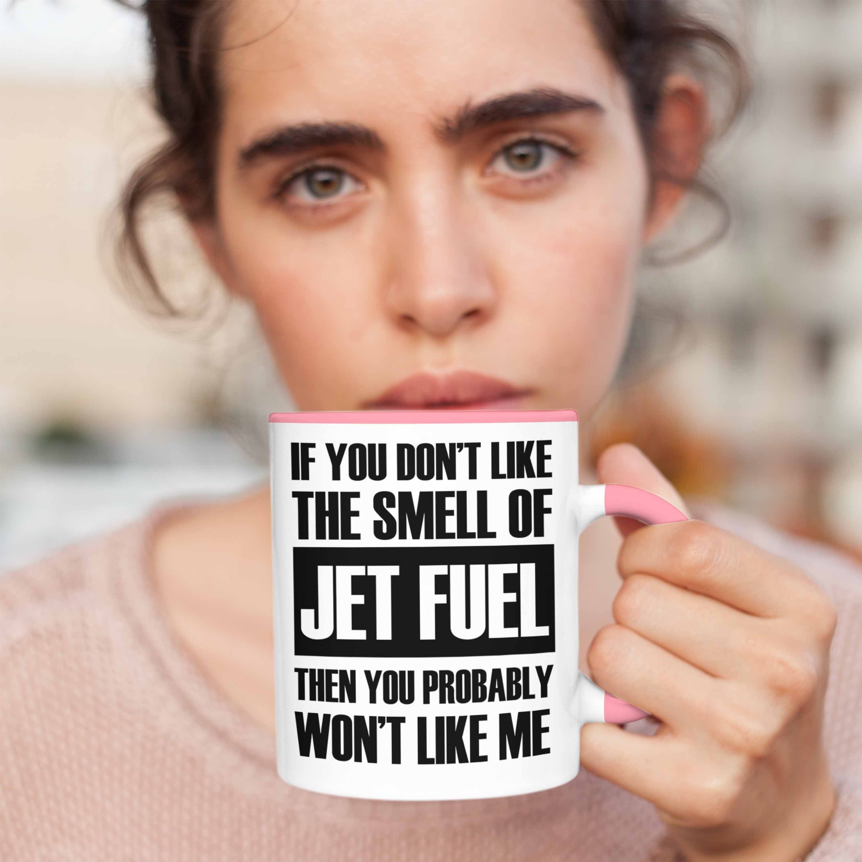 Tasse Jet Rosa Geschenk Spruch Fuel Trendation Fluglotsen für mit Tasse