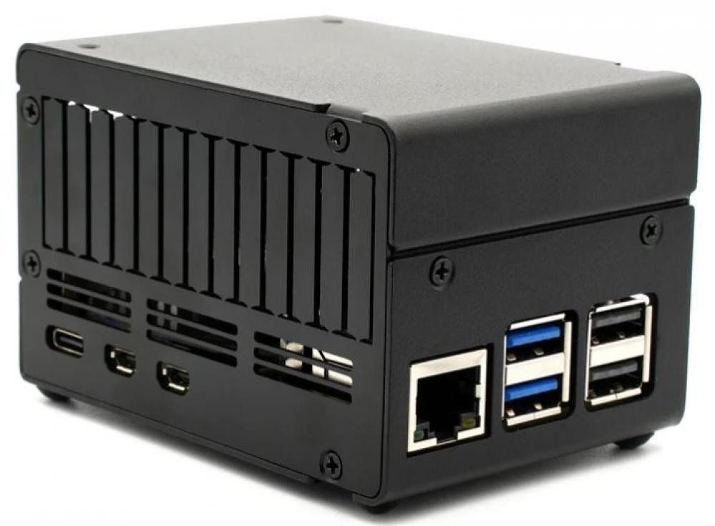 PC-Gehäuse KKSB Gehäuse für Raspberry Pi 5, passend für NVMe HATs, Aluminium