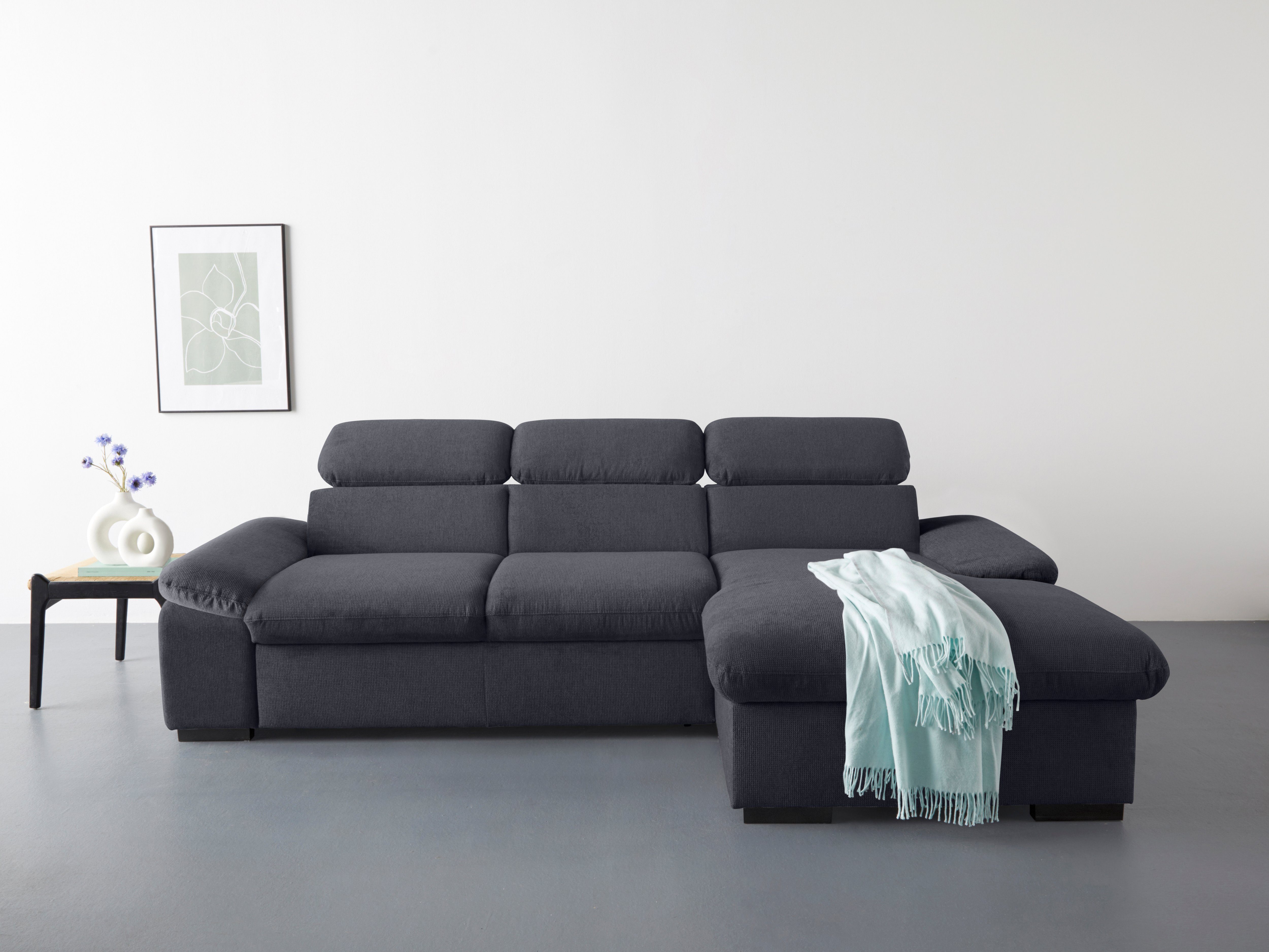 COTTA Ecksofa "Lola L-Form mit Kopfteilfunktion & Hocker", (Set, mit Hocker günstig online kaufen