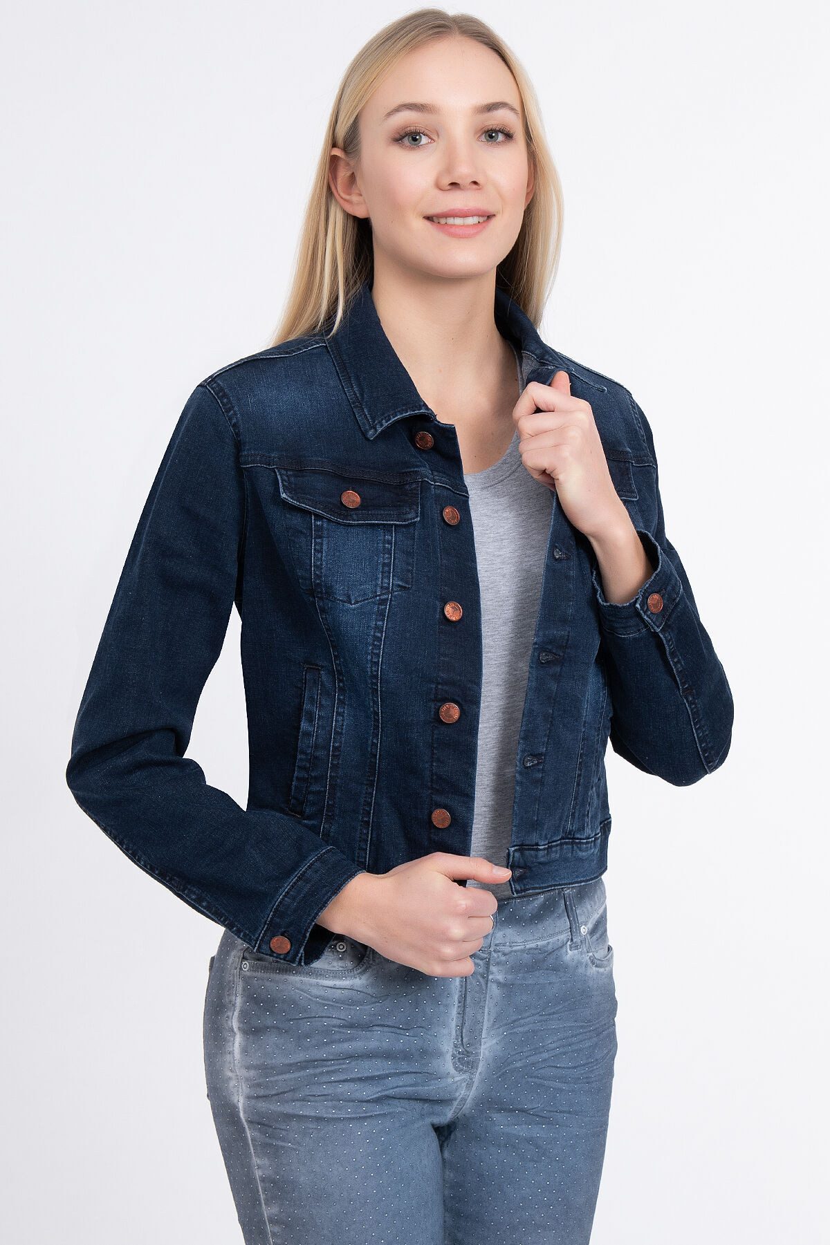 Recover Pants Jeansjacke Chic mit dekorativen günstig online kaufen