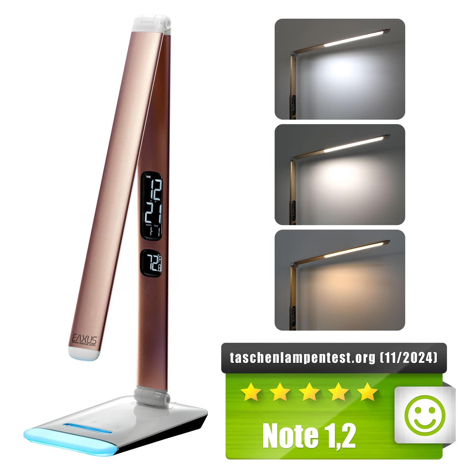 EAXUS LED Schreibtischlampe Tischleuchte mit RGB-Farbwechsel und Dimmfunkti günstig online kaufen