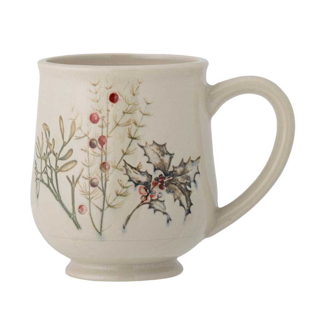 Bloomingville Becher Bloomingville Becher HOLLIE Weihnachtsblumen Winter