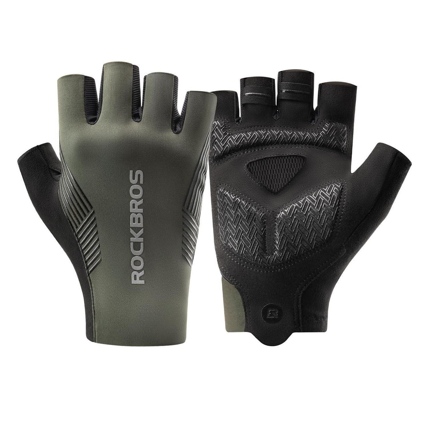 LuxusKollektion Fahrradhandschuhe Fahrradhandschuhe Fingerlos Sommer Schwarz-Grün (1-St)