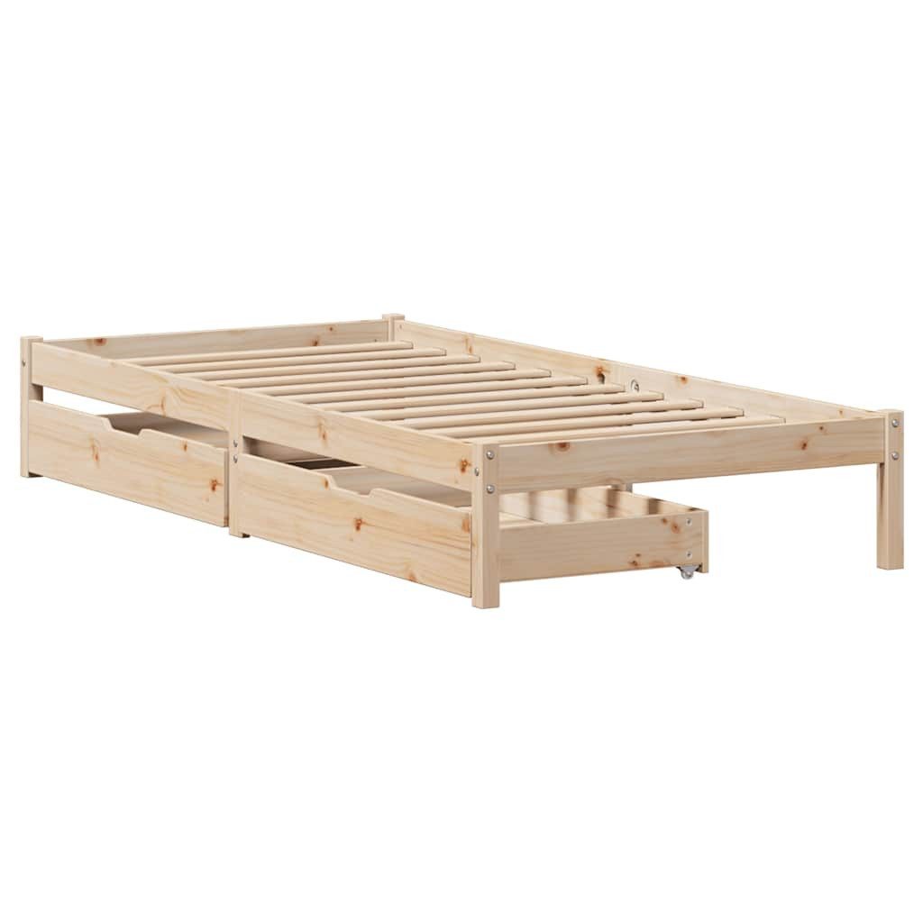 vidaXL Bett Massivholzbett ohne Matratze 100x200 günstig online kaufen