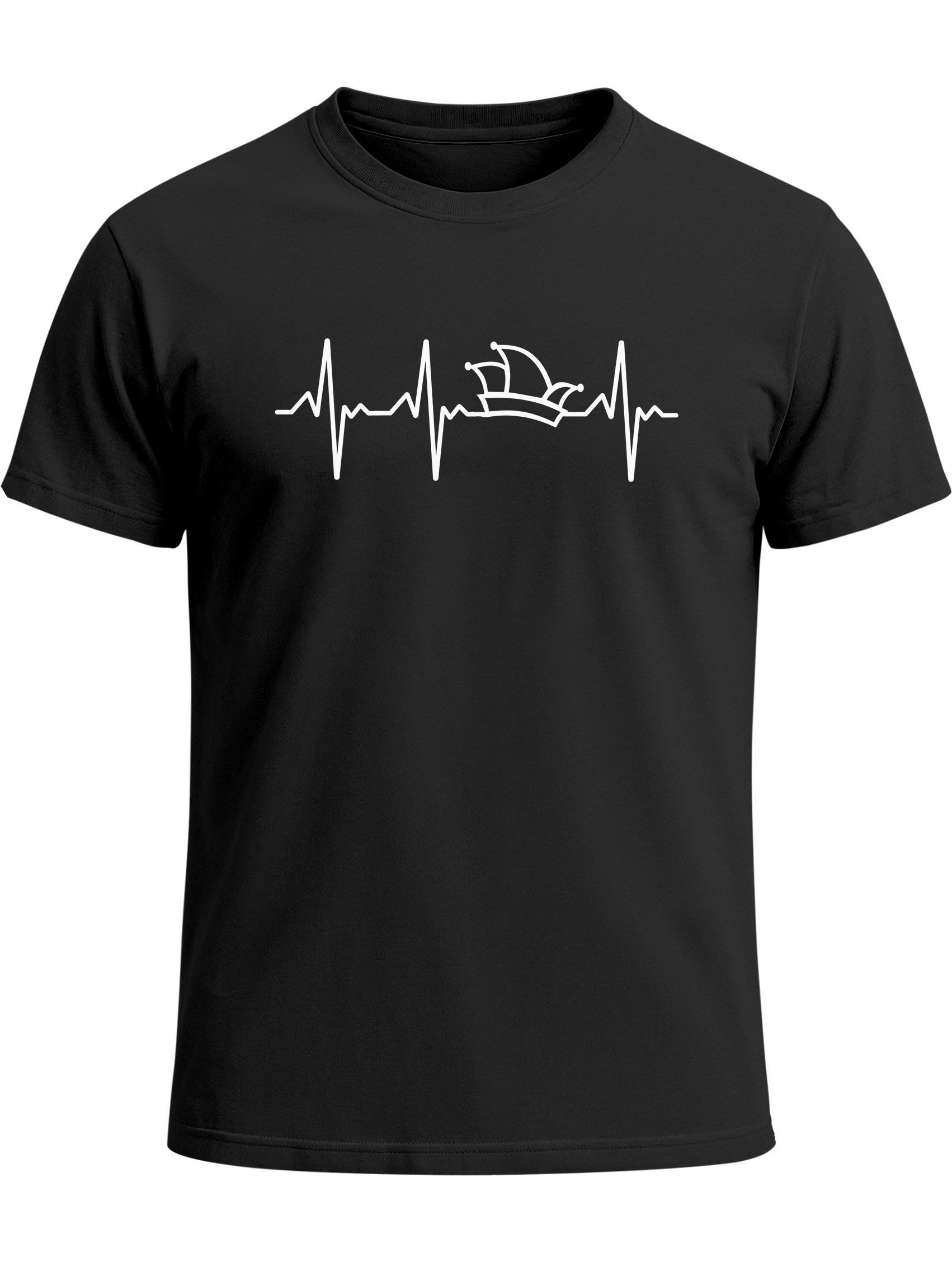 Print-Shirt Herren T-Shirt Fasching Karneval Narrenkappe EKG Verkleidung