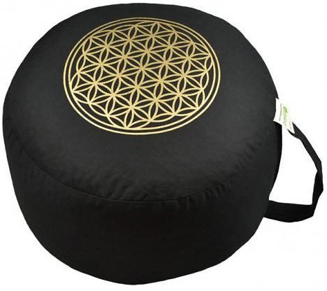 herbalind Yogakissen Blume des Lebens, Mit Reißverschluss und Trageschlaufe