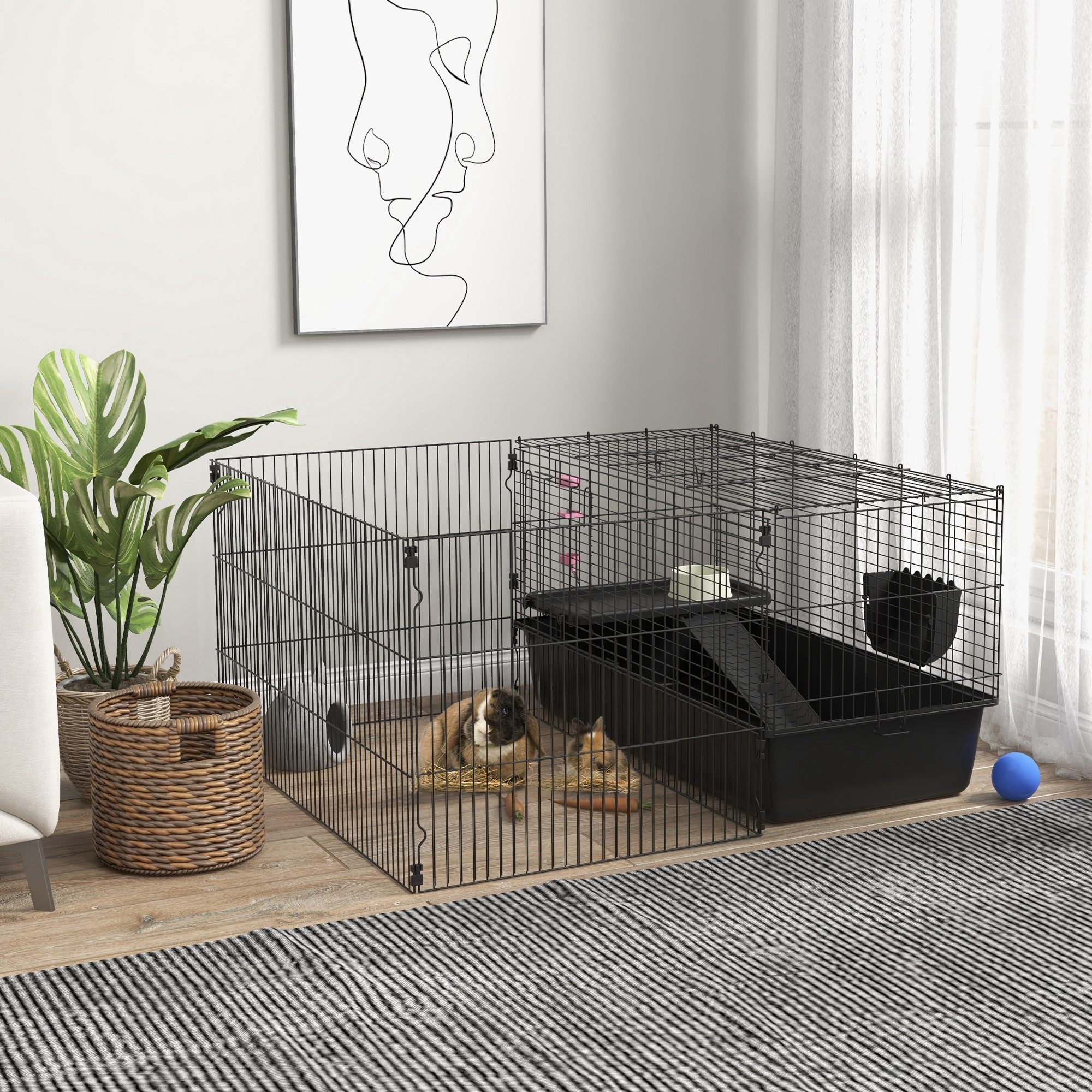 PawHut Kleintierkäfig Kleintierkäfig Nagerkäfig mit Zubehör günstig online kaufen