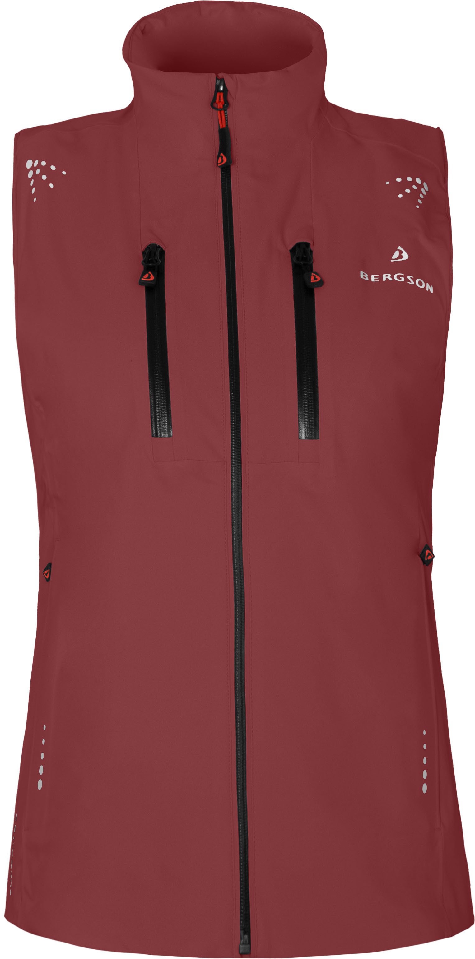 Bergson Regenjacke LEKNES THERMO Weste Damen Regenweste, recycelt, leicht wattiert, 20000 mm Wassersäule, No