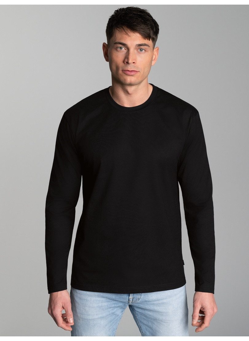 Trigema T-Shirt TRIGEMA Langarmshirt aus 100% Baumwolle (1-tlg)