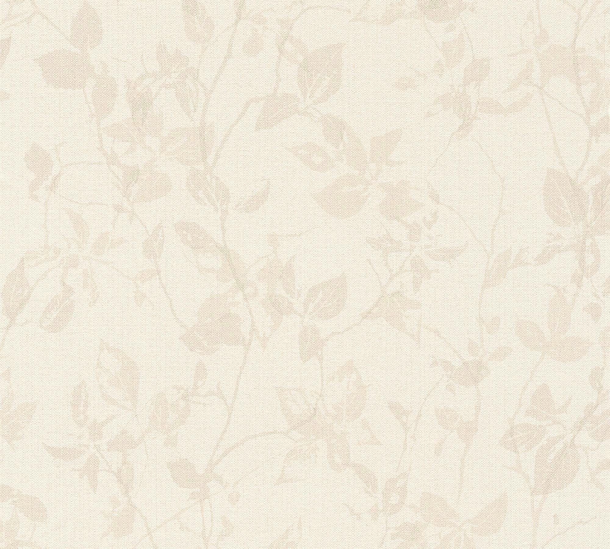 living walls Vliestapete Hygge, floral, geblümt, Landhaus Tapete Blumen beige/creme