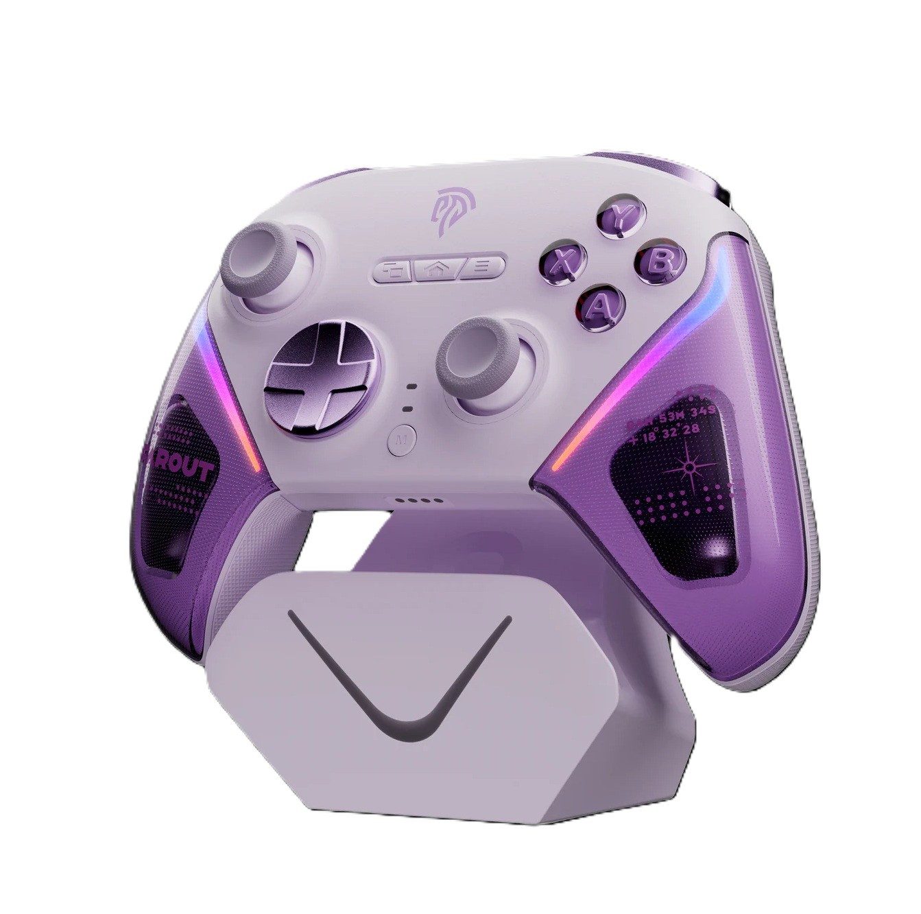 EasySMX D10 Wireless mit Ladestation & RGB-Beleuchtung Gaming-Controller (TMR-Joysticks und Ladestation mit Autoreconnect)