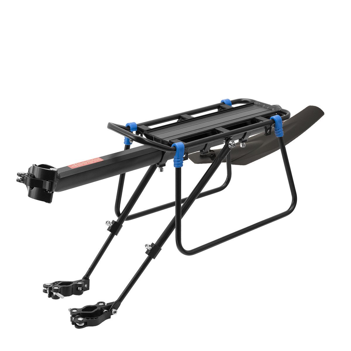 MidGard Fahrrad-Gepäckträger f. Sattelstütze, Fahrradgepäckträger aus Aluminiumlegierung MTB E-Bike, mit Reflektor & Schutzblech, verstellbar f. 24-29", belastbar bis 50kg