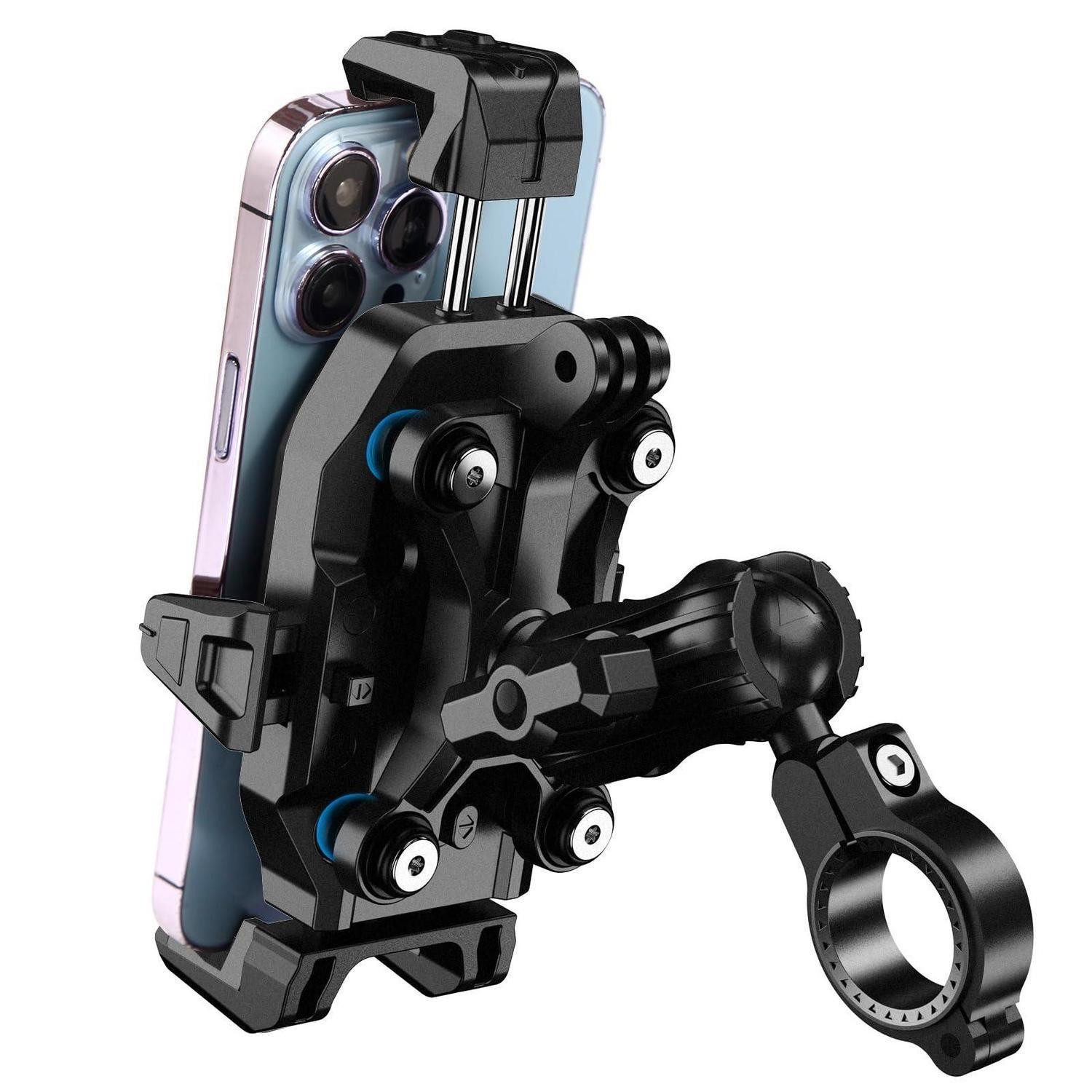 LuxusKollektion Smartphone-Halterung Motorrad Handyhalterung Anti-Vibration 720 Grad 22-32 mm Lenker