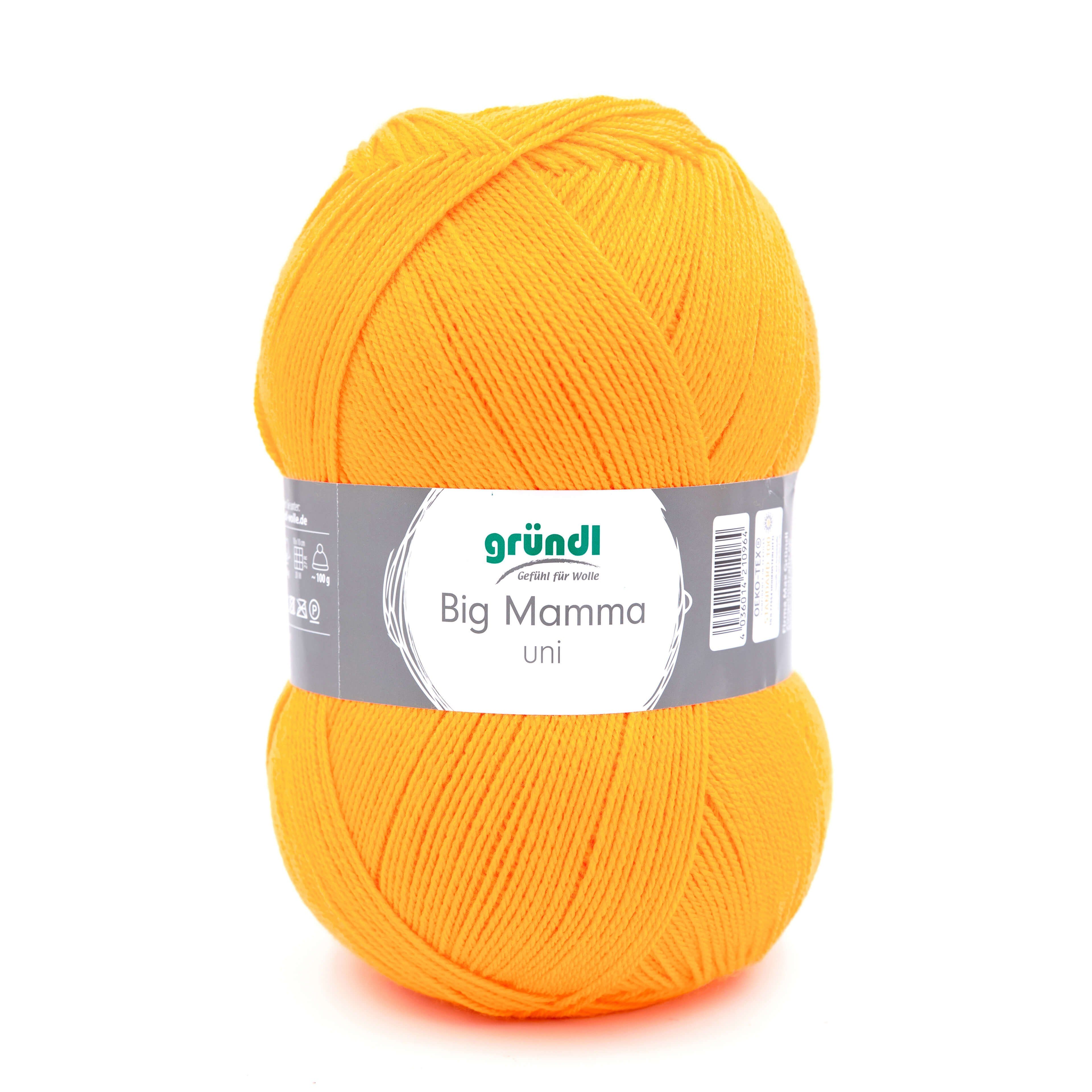 Gründl Wolle 400g Big Mamma uni Großknäuel Strickgarn Häkelgarn Häkelwolle, 1040,00 m (Wolle zum Stricken und Häkeln, pflegeleicht, waschbar, schnell trocknend, wollartiger Charakter), Wolle ohne Schurwolle