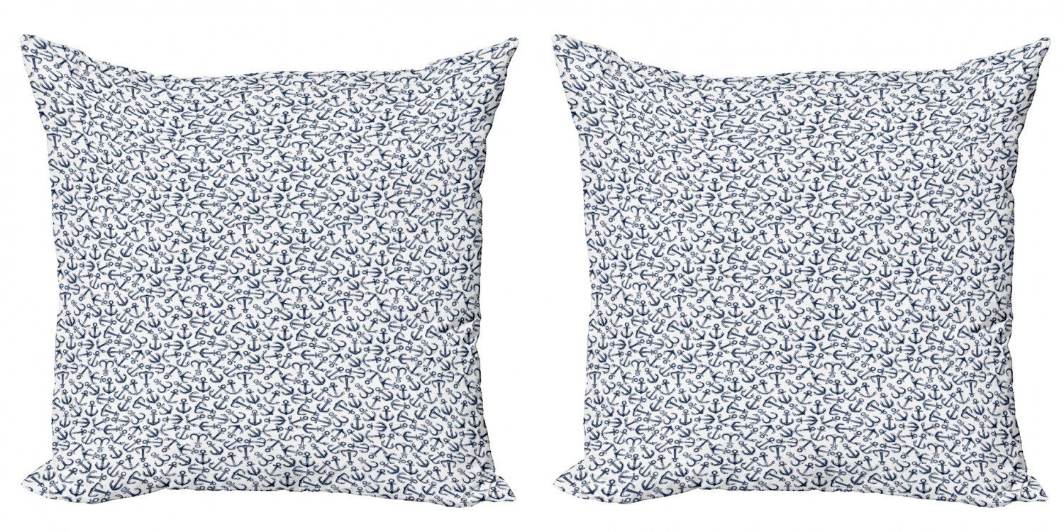 Modern Meer Anker Kissenbezüge Abakuhaus Digitaldruck, zufällige Accent (2 Stück), Doppelseitiger