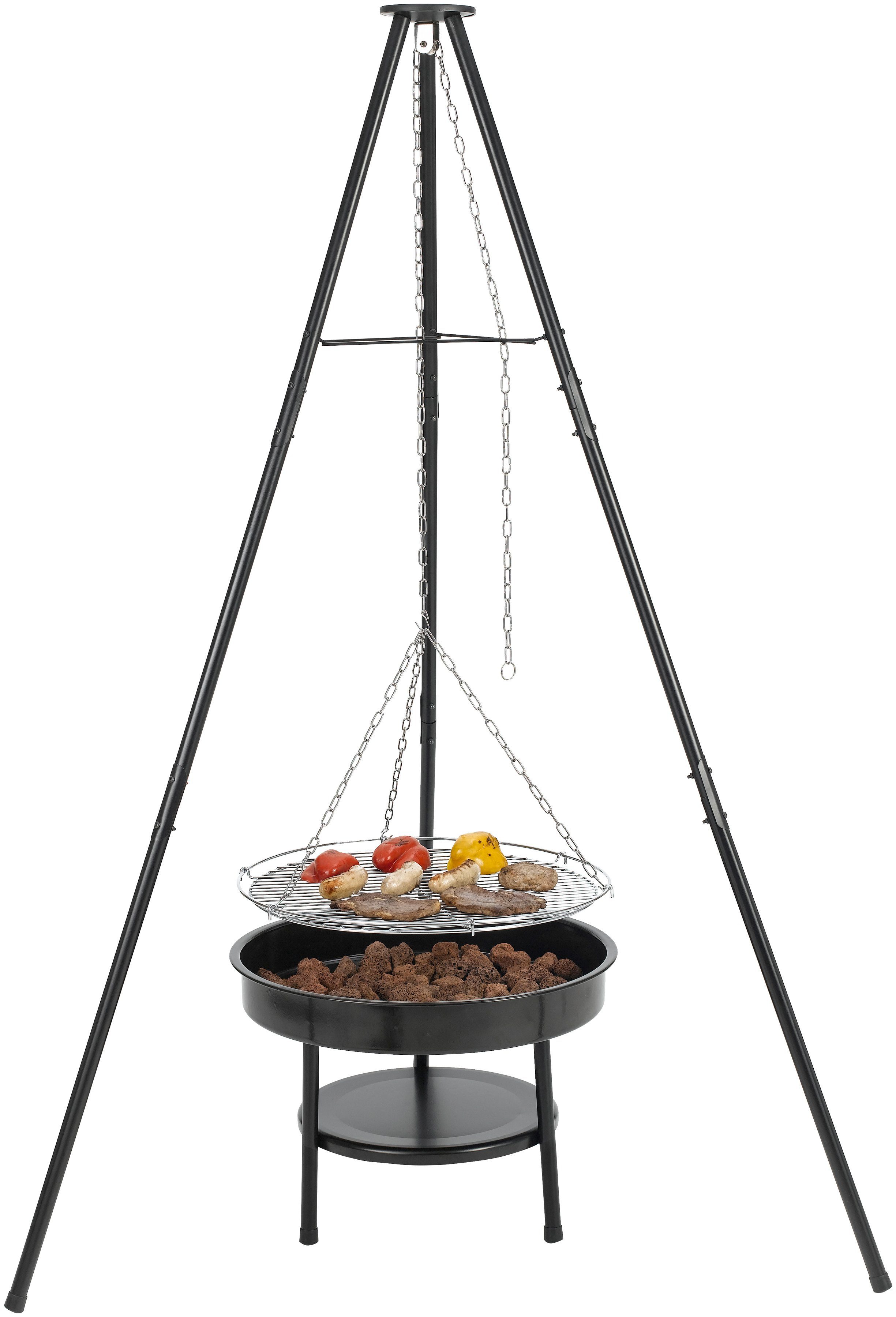 Tepro Holzkohlegrill Schwenkgrill Cary, BxTxH: 110x110x162 cm