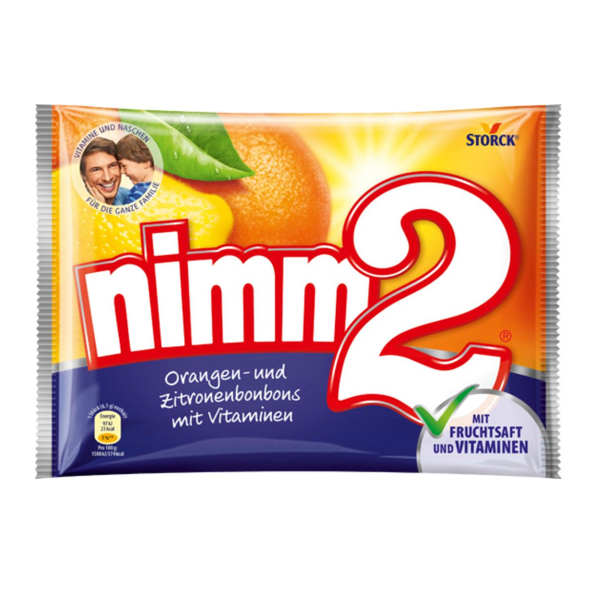 NIMM2 Süßigkeit, Storck nimm2 Bonbon mit Vitamien und flüssiger Saftfüllung 240g