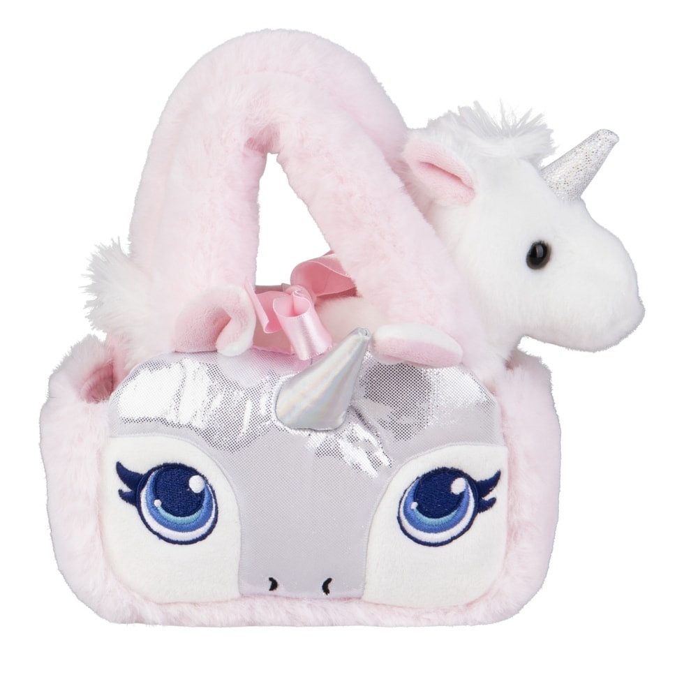 Aurora Plüschfigur Plüsch Einhorn - mit Tasche weiß/rosa mit silber günstig online kaufen