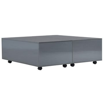 furnicato Couchtisch Hochglanz-Grau 100x100x35 cm