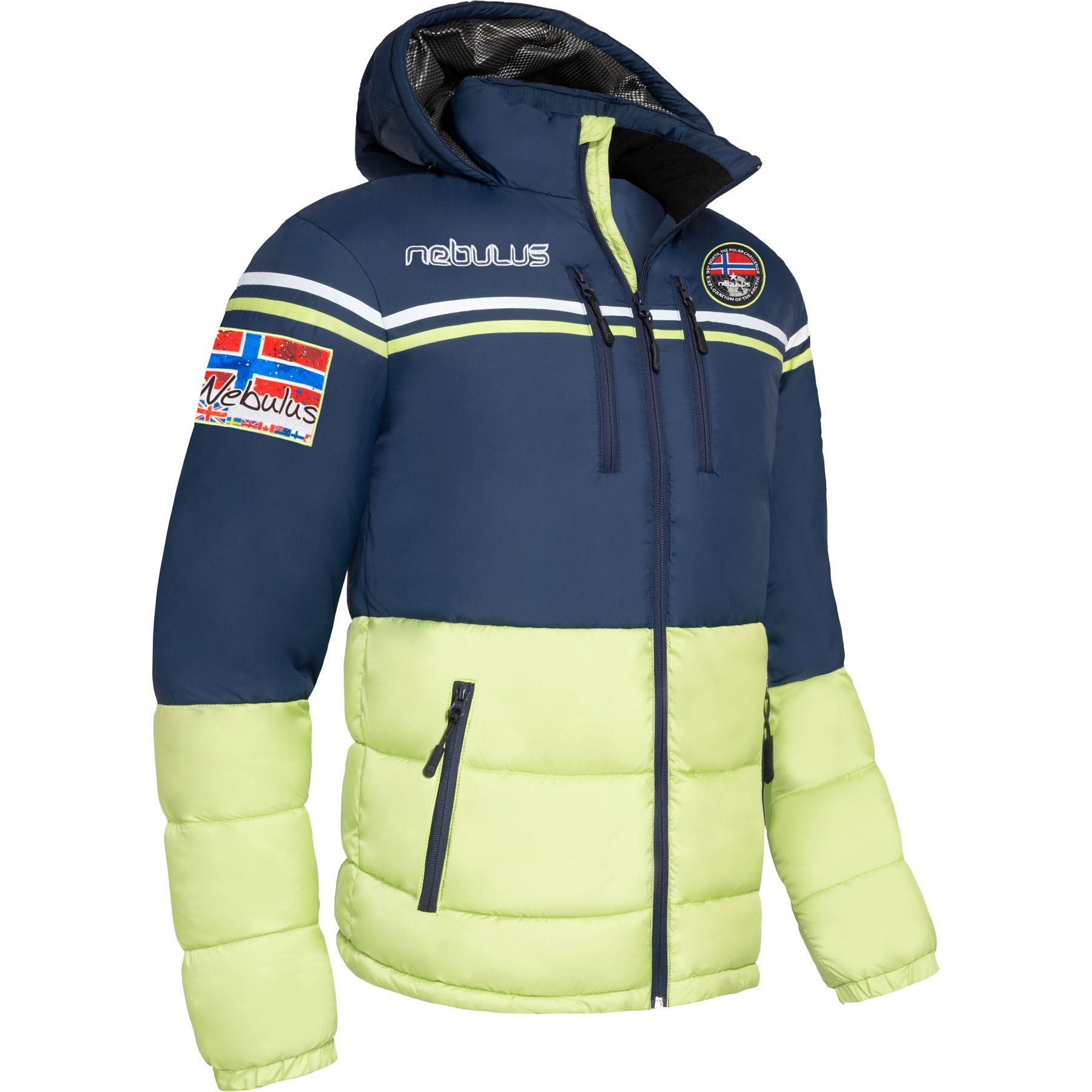 Nebulus Skijacke BLOCKY, P5021 - Herren, navy-lime, S