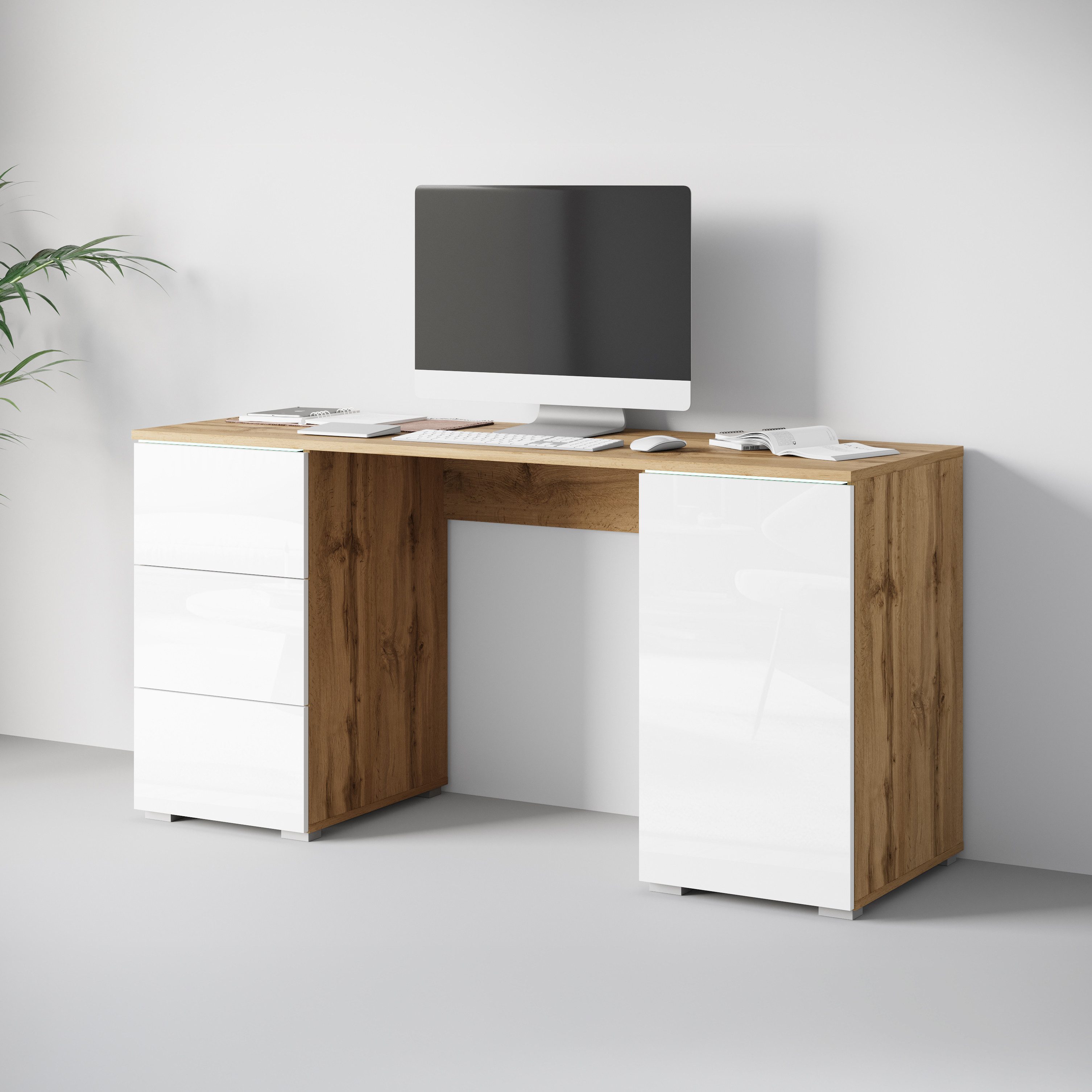 INOSIGN Schreibtisch Vera, Computertisch mit LED-Beleuchtung günstig online kaufen