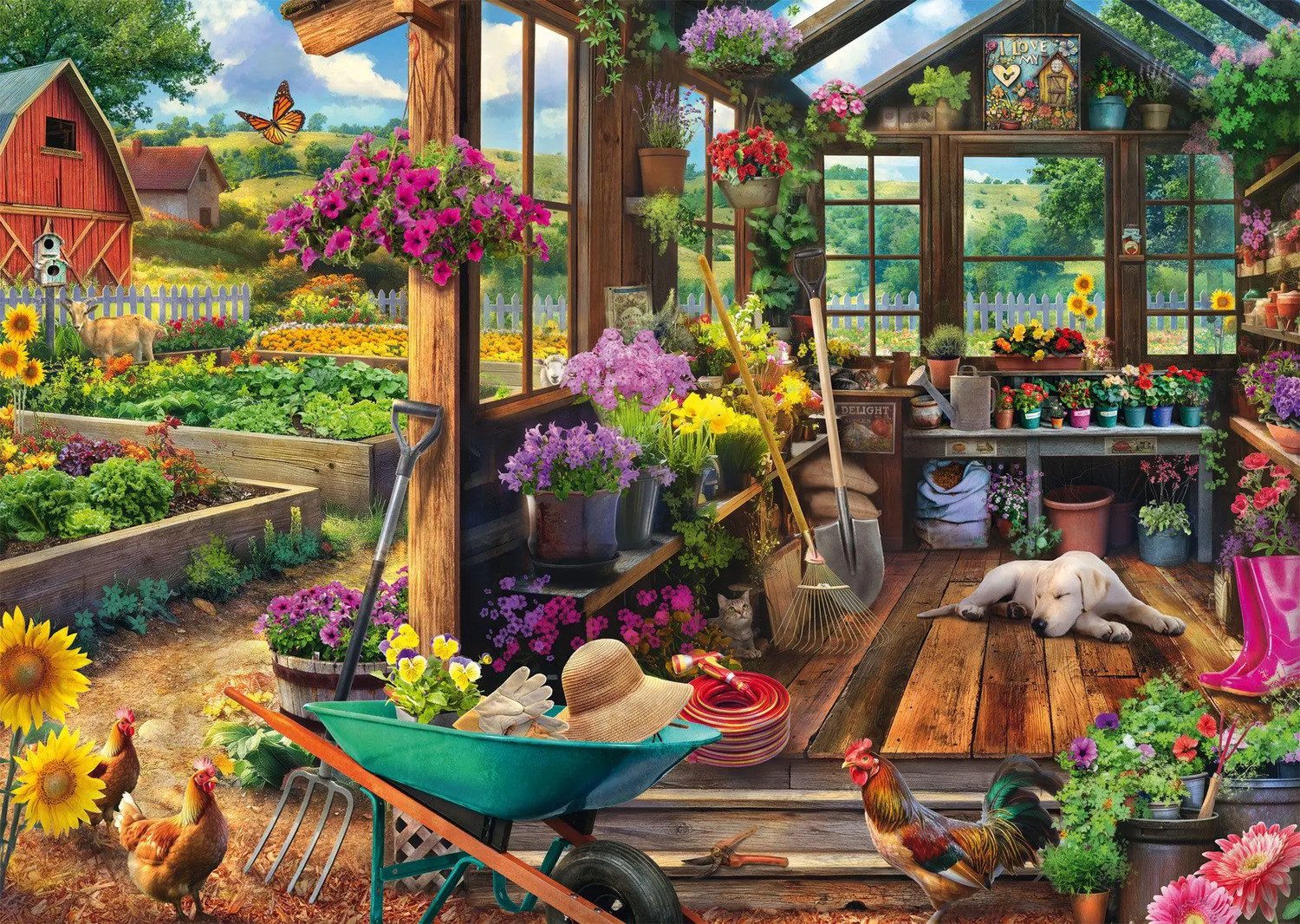 Schmidt Spiele Puzzle Gartenhaus, 1000 Puzzleteile günstig online kaufen