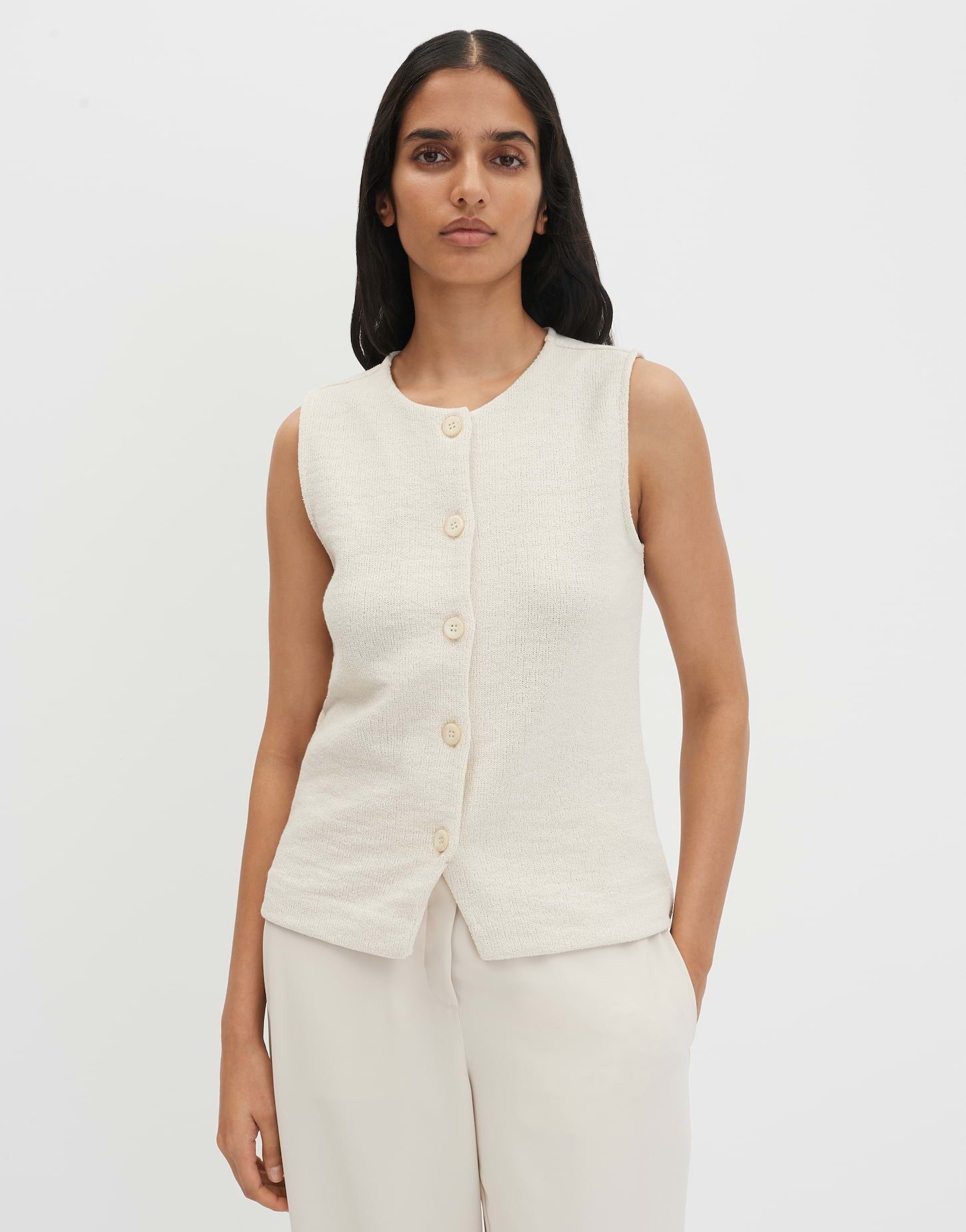someday Sweatweste Ulida aus Sweatware im Westenstil Im Westenstil mit Knopfleiste für einen modernen Look
