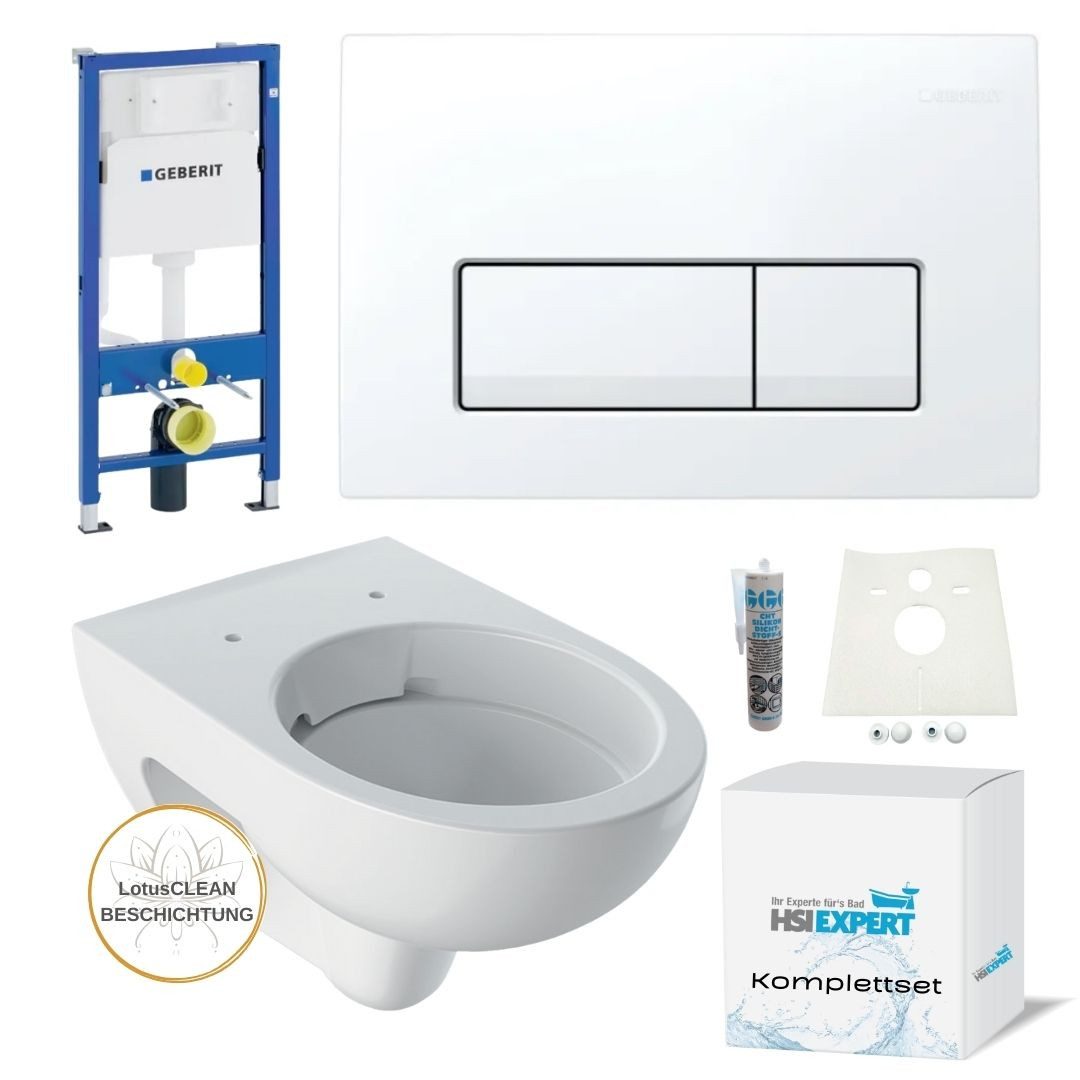 GEBERIT Vorwandelement WC Geberit Spülkasten Geberit Renova WC spülrandlos, Spar-Set