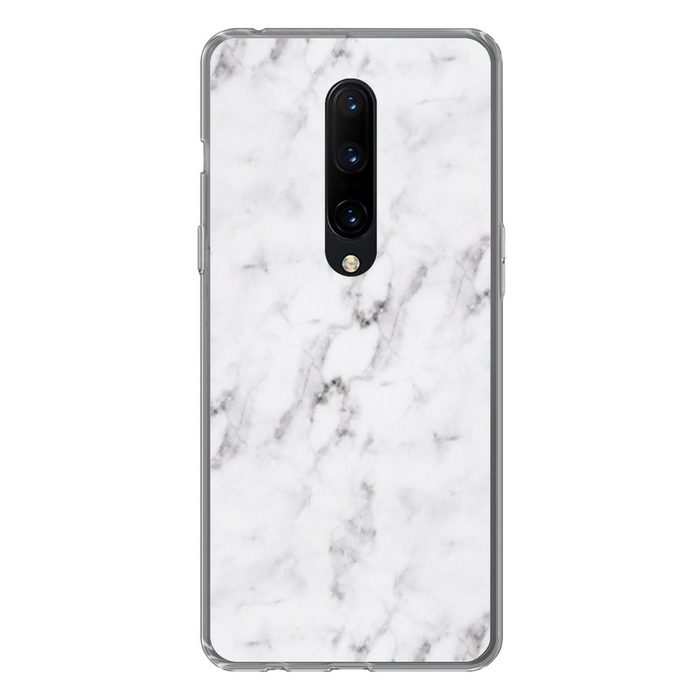 MuchoWow Handyhülle Marmor - Luxus - Weiß - Grau - Marmoroptik Phone Case Handyhülle OnePlus 7 Pro Silikon Schutzhülle