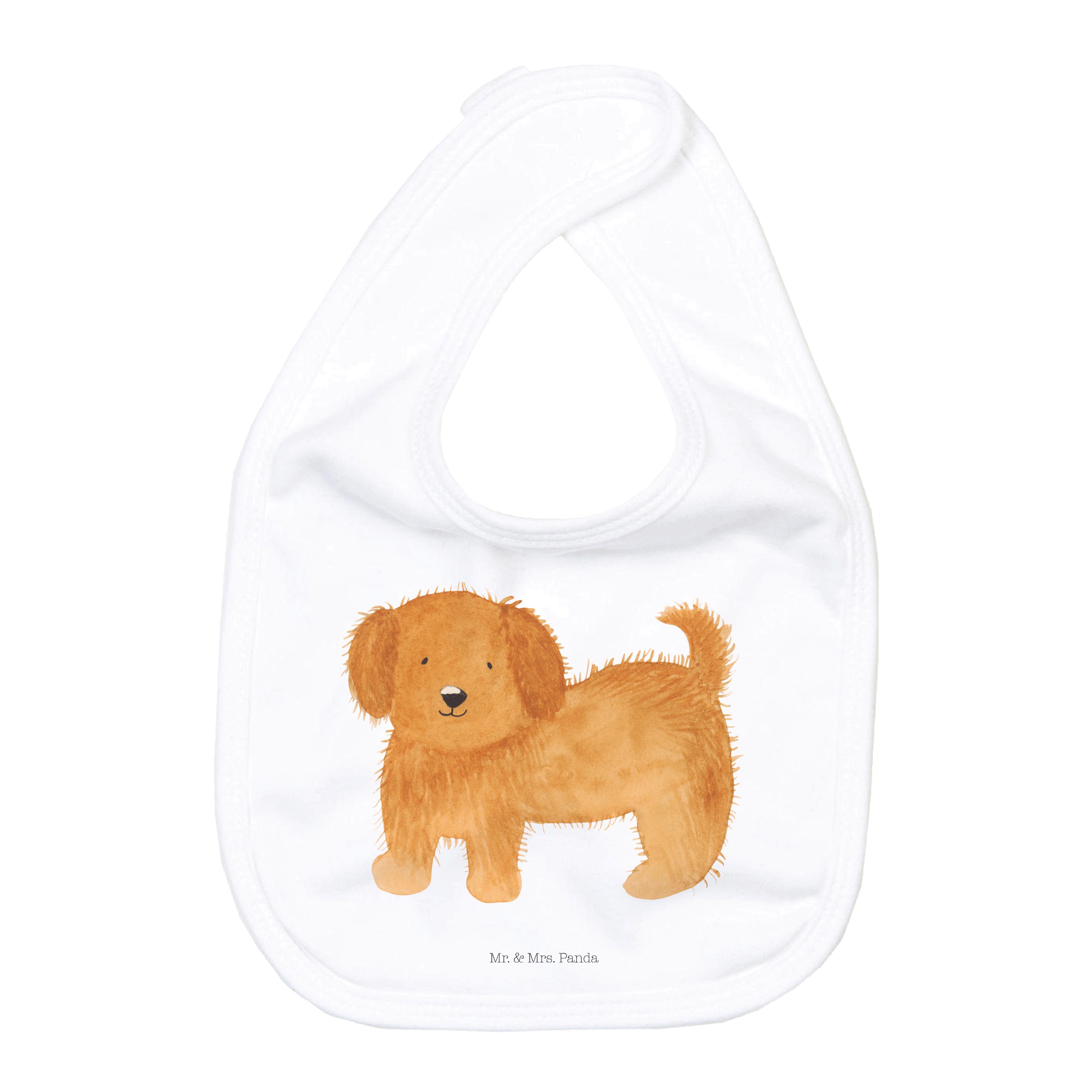 Tragetuch Hund Flauschig - Weiß - Geschenk, Babyausstattung, Baby, Sabberlätzch