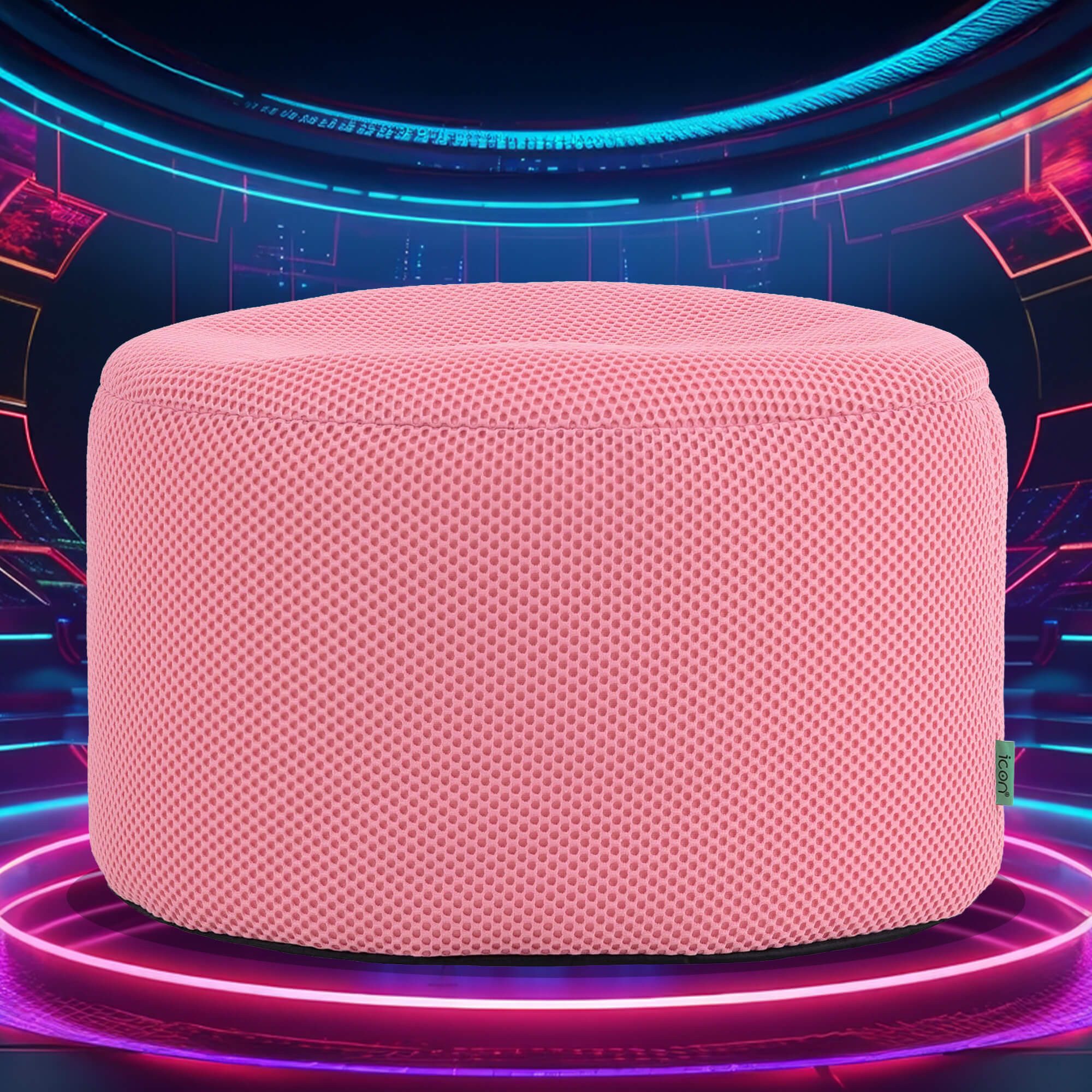 icon Pouf XL aus Mesh-Gewebe „Milano“, mit Füllung