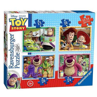 Disney Puzzle 4 in 1 Puzzle Box Toy Story Ravensburger Kinder Puzzle, 24 Puzzleteile