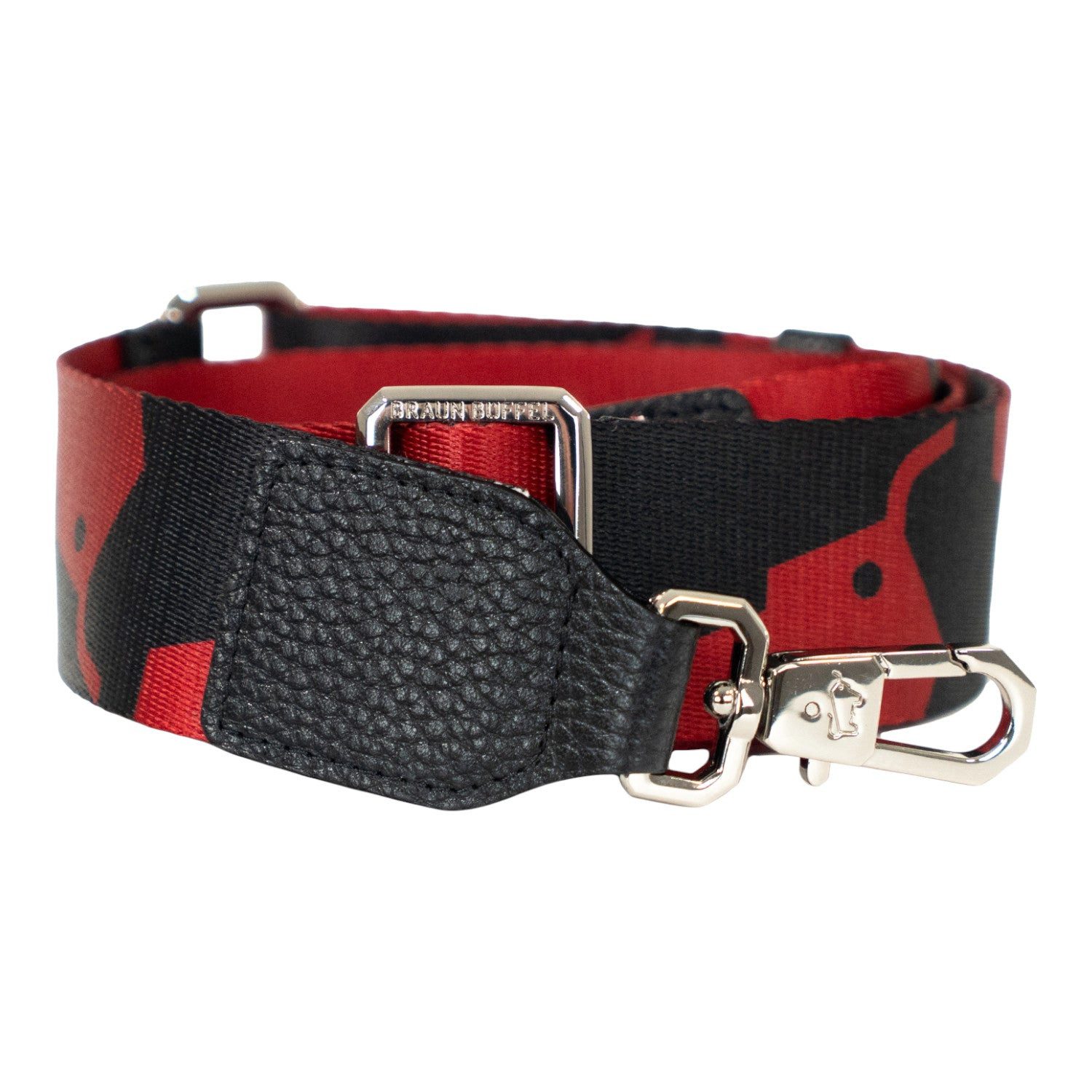 Braun Büffel Schulterriemen Umhängeriemen BB6 silver shiny